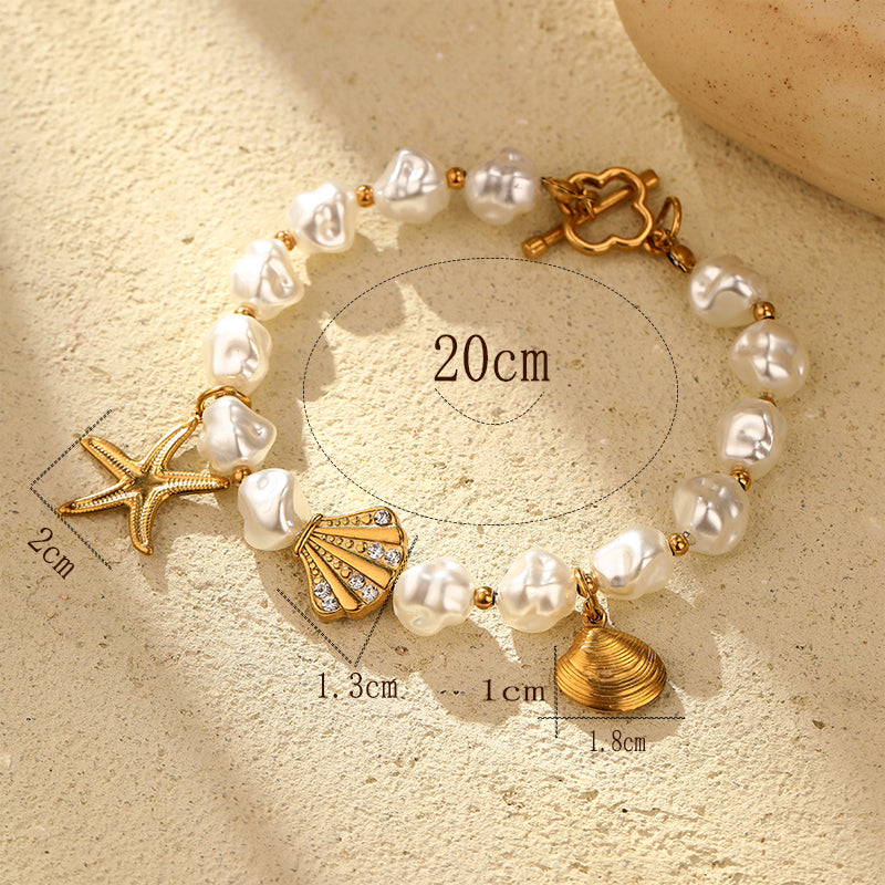 Pulseras de perlas artificiales