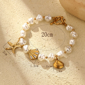 Pulseras de perlas artificiales