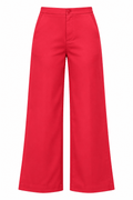 Pantalón satín brillante rojo