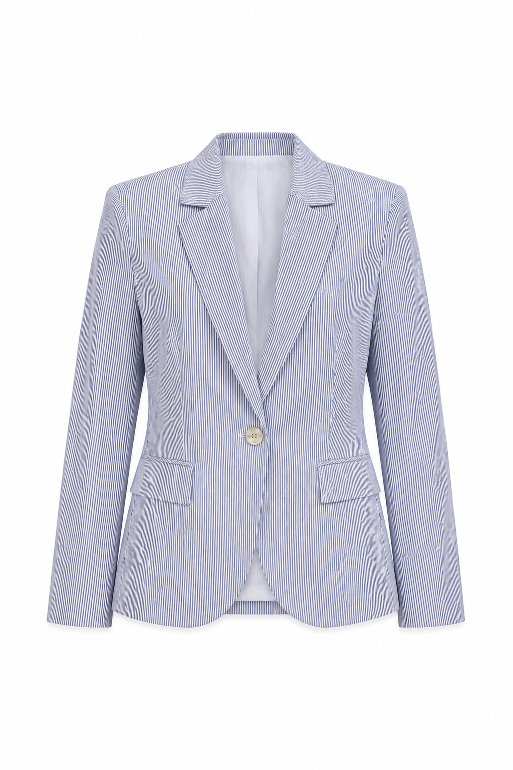 Blazer de Rayas · Celeste