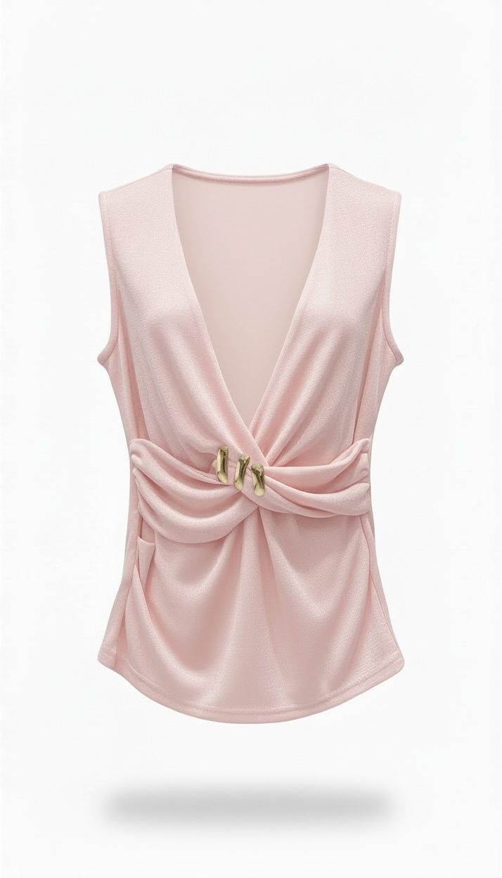 Blusa Rosa con abertura