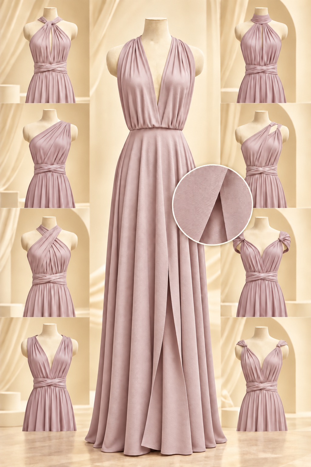 Vestido multiformas Corte laser