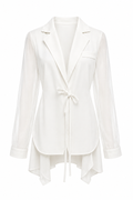 Blazer blanco manga organza
