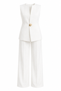 Set Chaleco y Pantalón Blanco