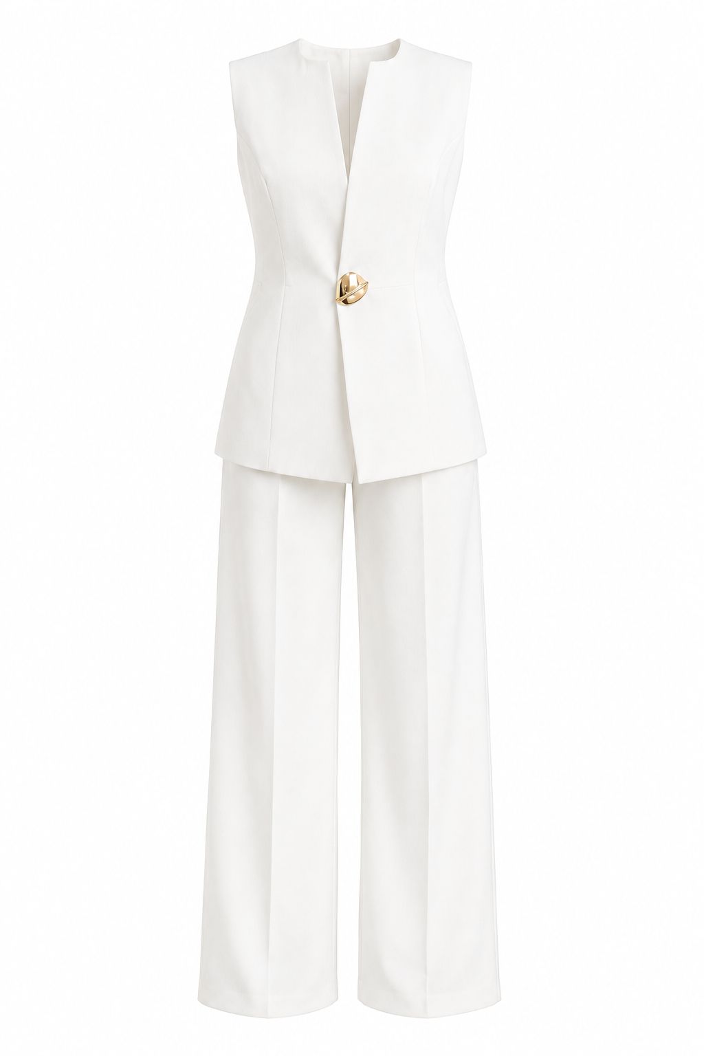 Set Chaleco y Pantalón Blanco