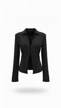Blusa Negra abertura tirante
