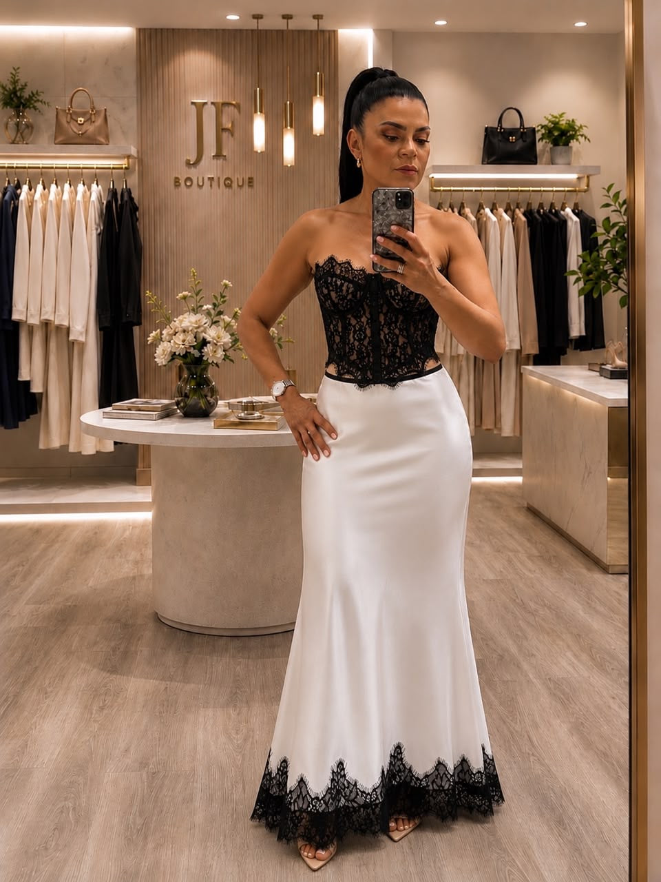 Corset de Encaje · Negro