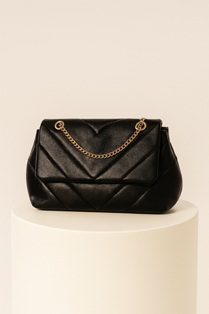 Bolso negro brillante