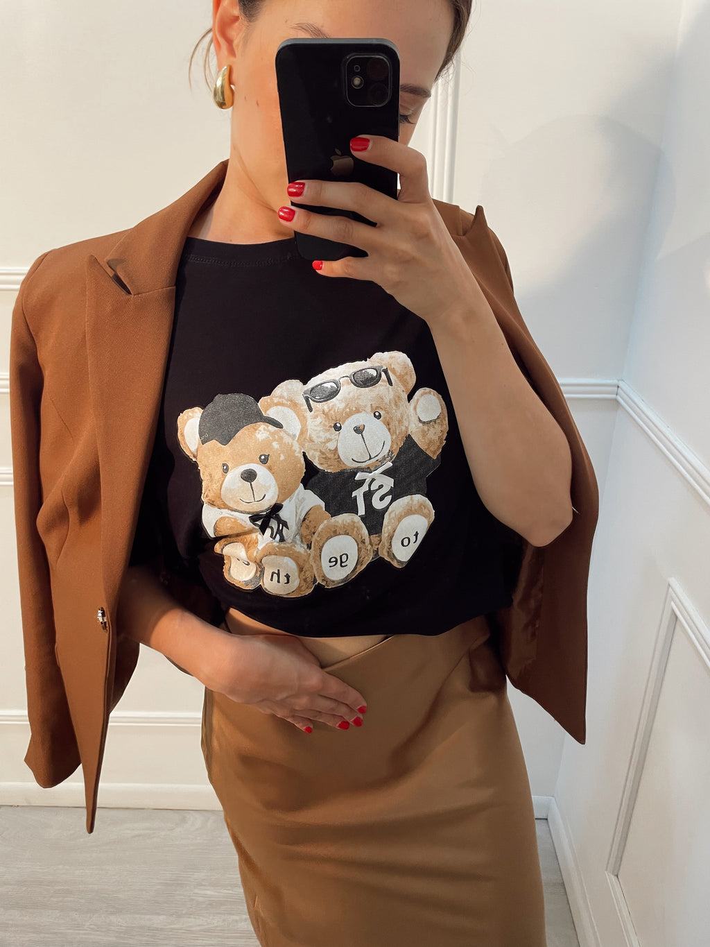 Camiseta negra con 2 Osos