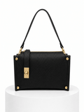 Mini shoulder bag con cierre superior - Negro