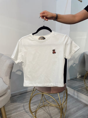 Camiseta blanca de oso