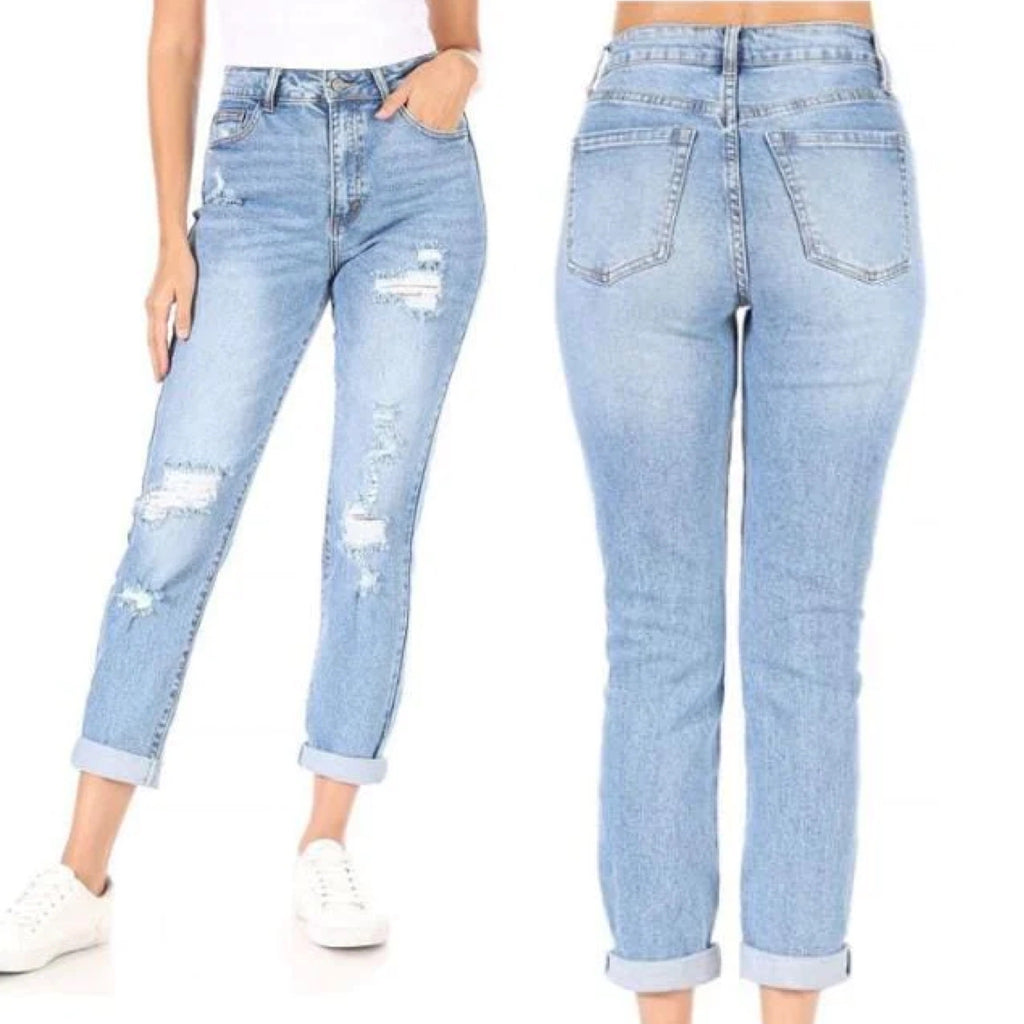 Jeans estilo mom roto