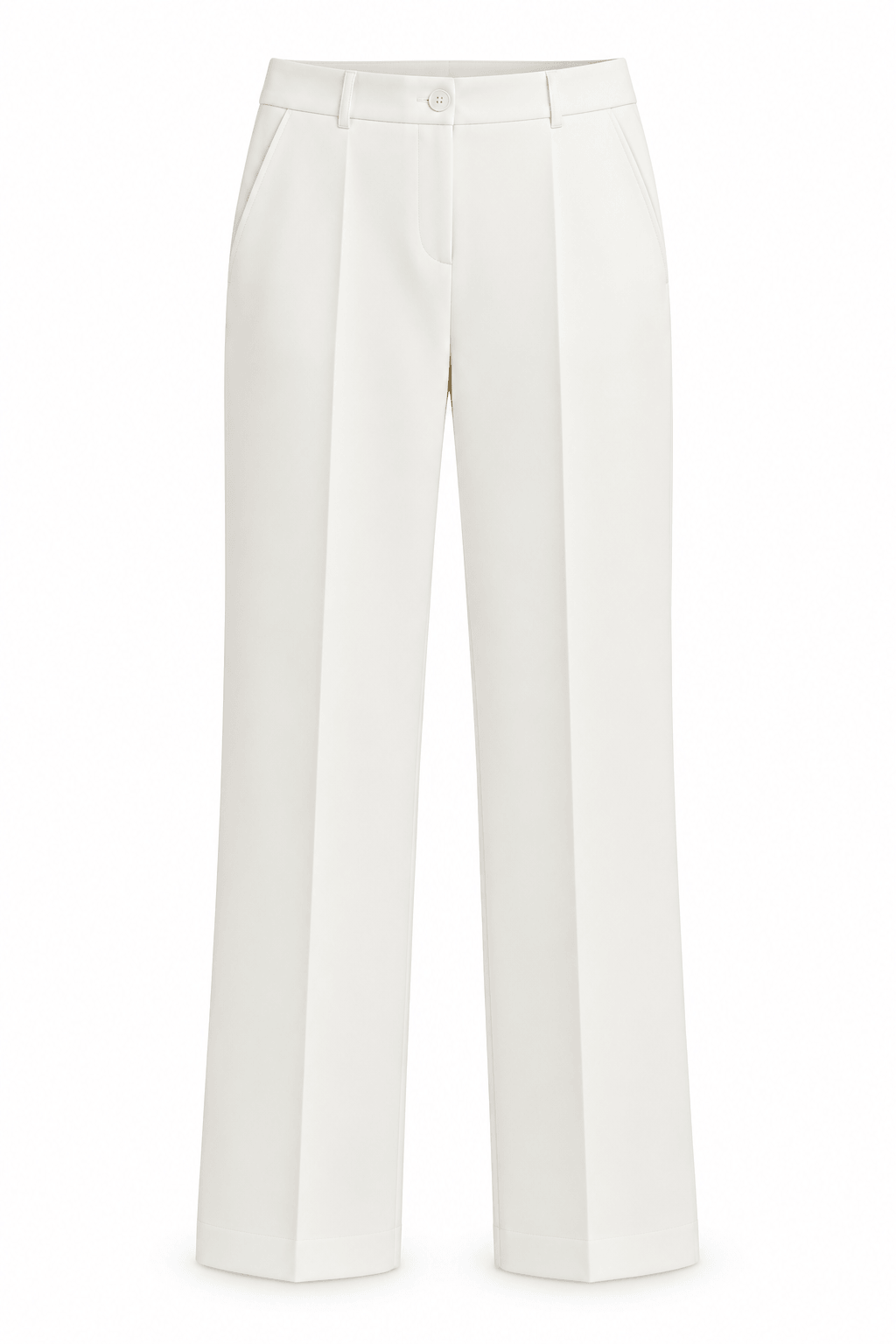 Pantalón de Vestir tela estructurada blanco