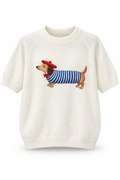 Blusa/Abrigo blanca salchicha