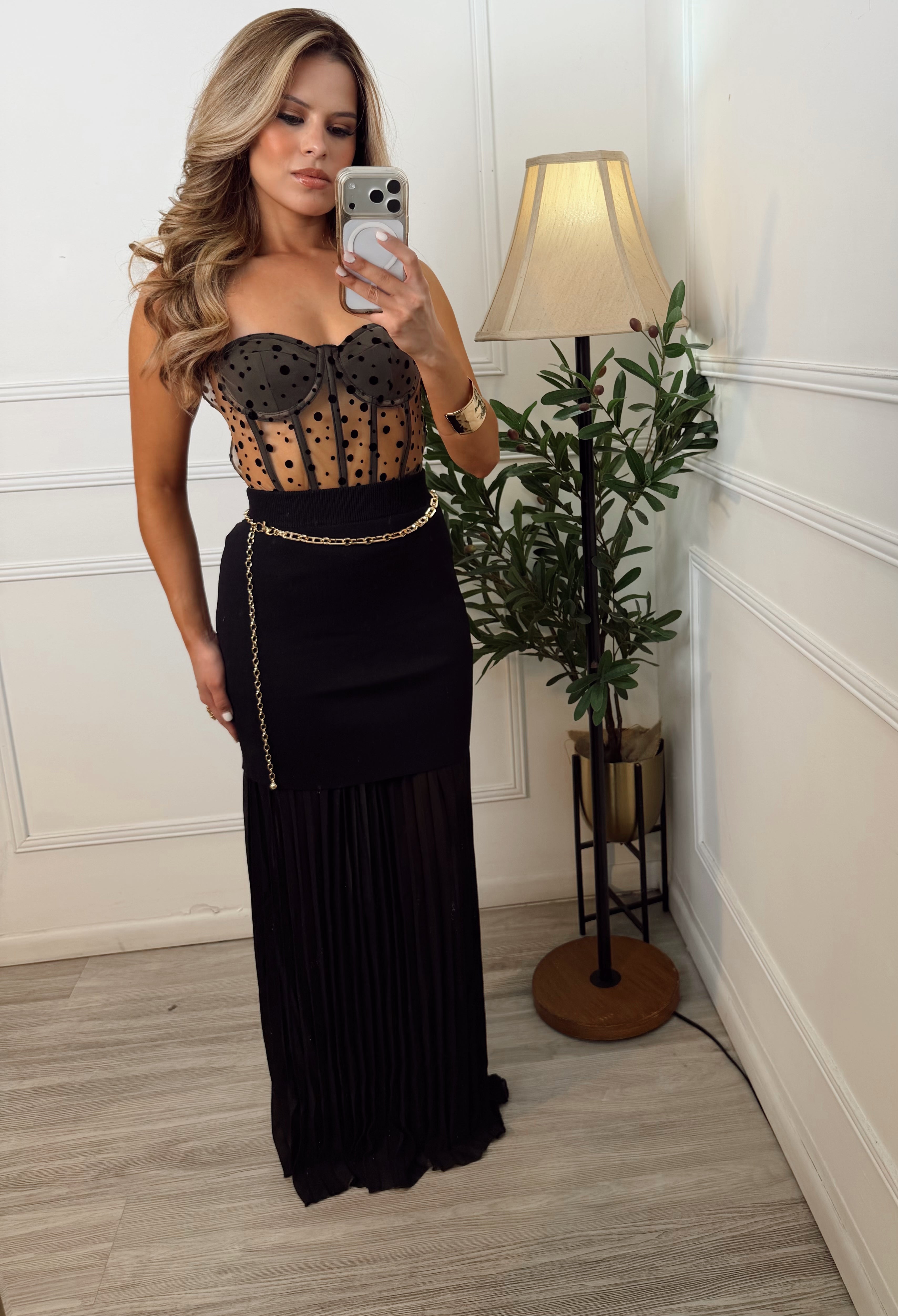 Corset Beige con negro