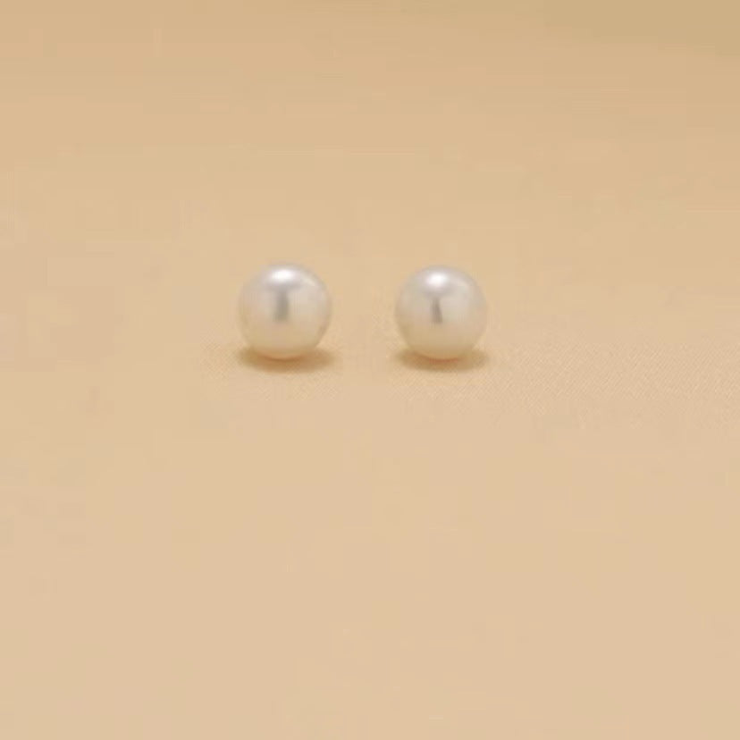 Aretes de perla de plata