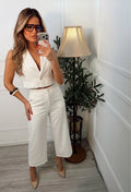 Set Blanco chaleco pantalón