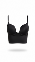 Crop Negro top con copas