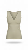 Blusa Verde cuello V sin mangas
