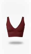Crop Top Vino V punto rayado