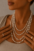 Collar Multi-hebra beige