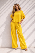 Set Mostaza blusa pantalon