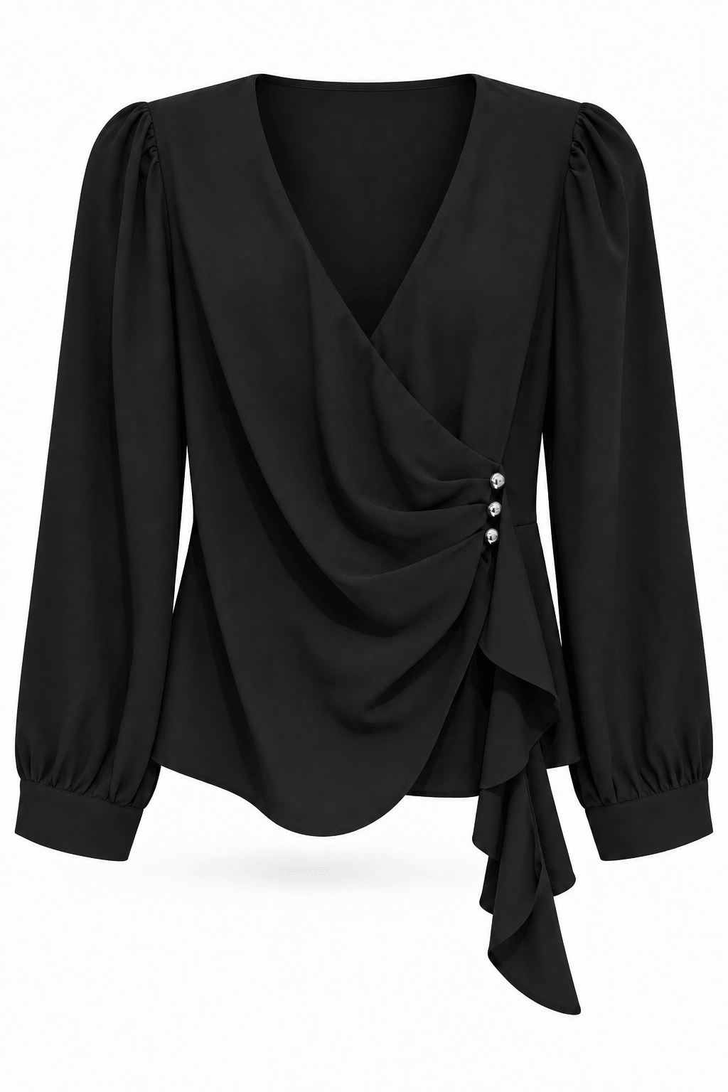 Blusa negra cruzada