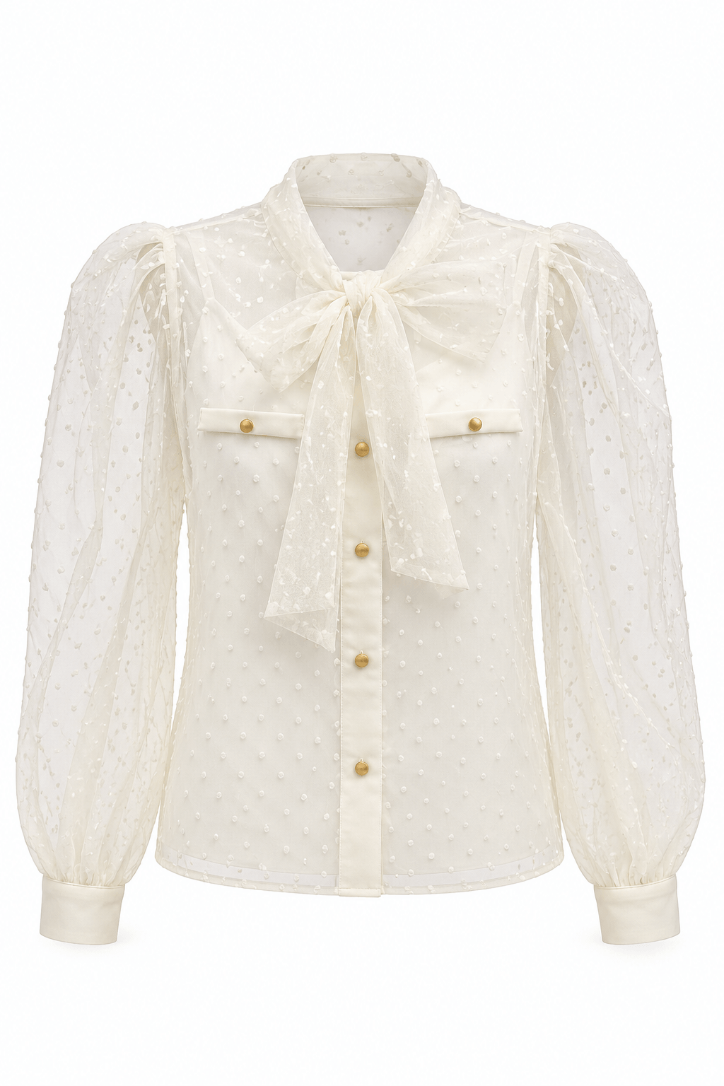 Blusa de lazo beige