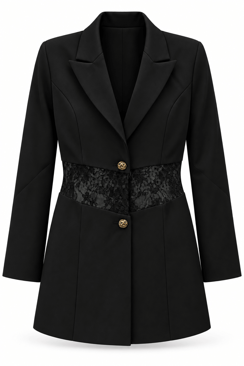 Blazer negro con encaje