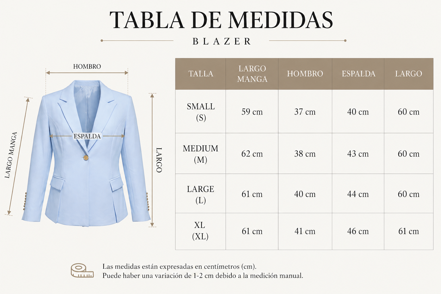 Blazer Verde Turquesa  detalle en mangas