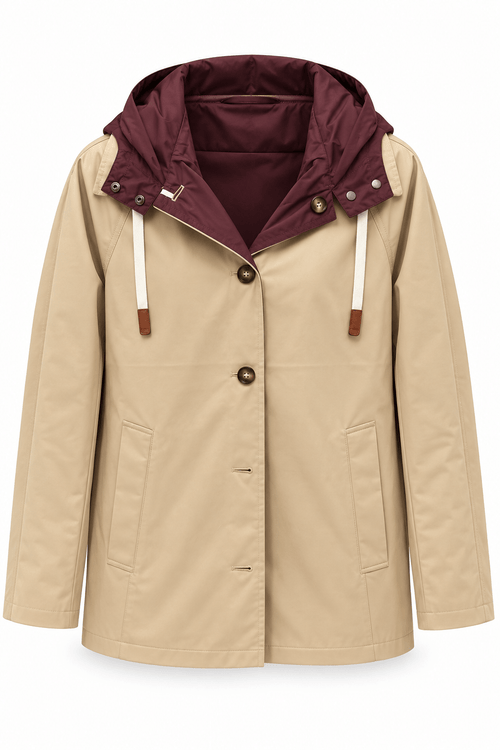Abrigo impermeable reversible