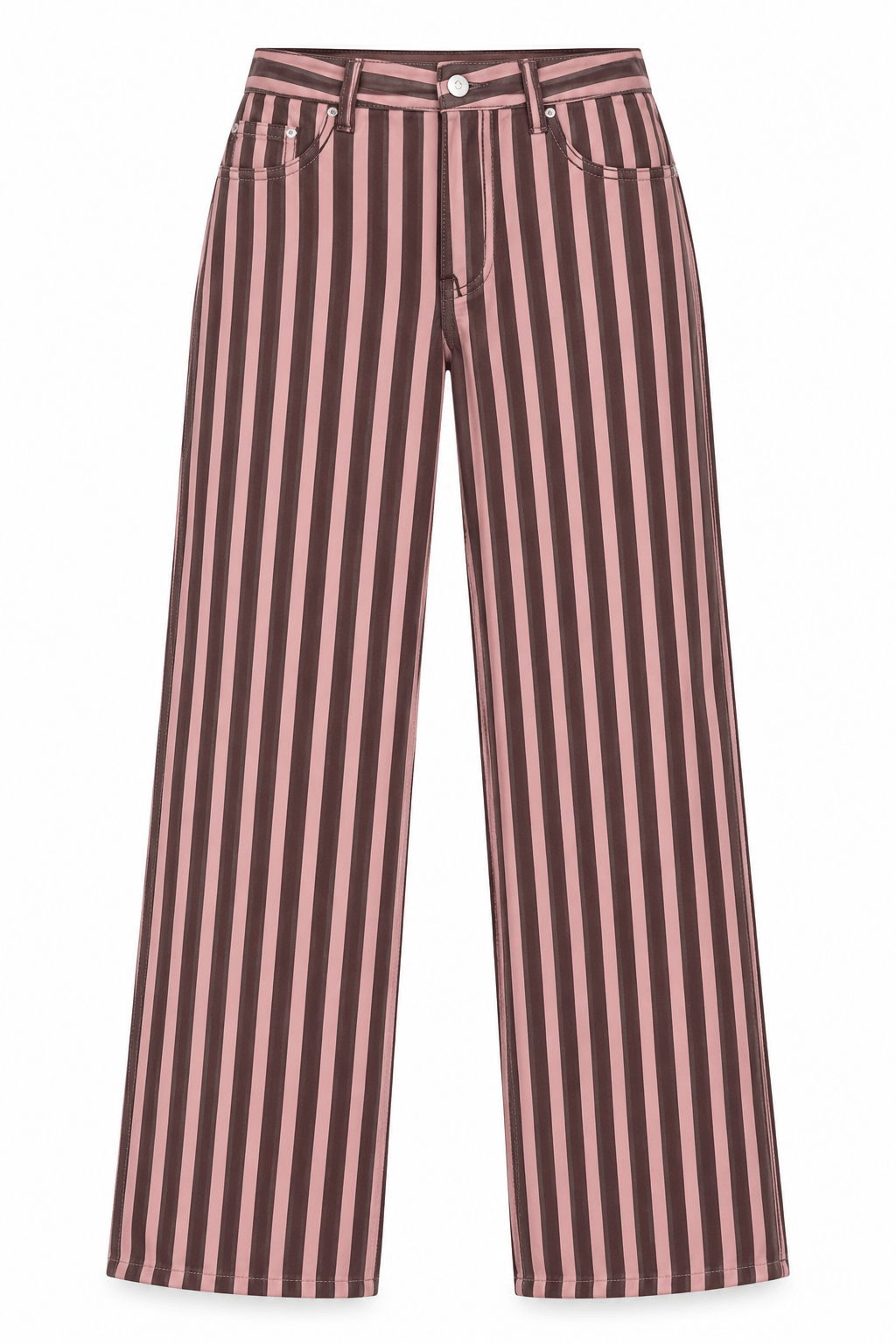 Pantalón rayas Rosa con café