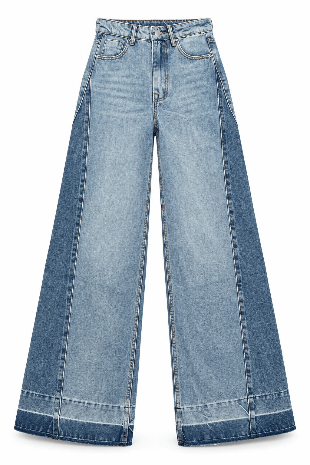 Jeans wide leg bicolor