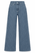 Jeans de rayas celeste