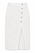 Falda Blanca con abertura