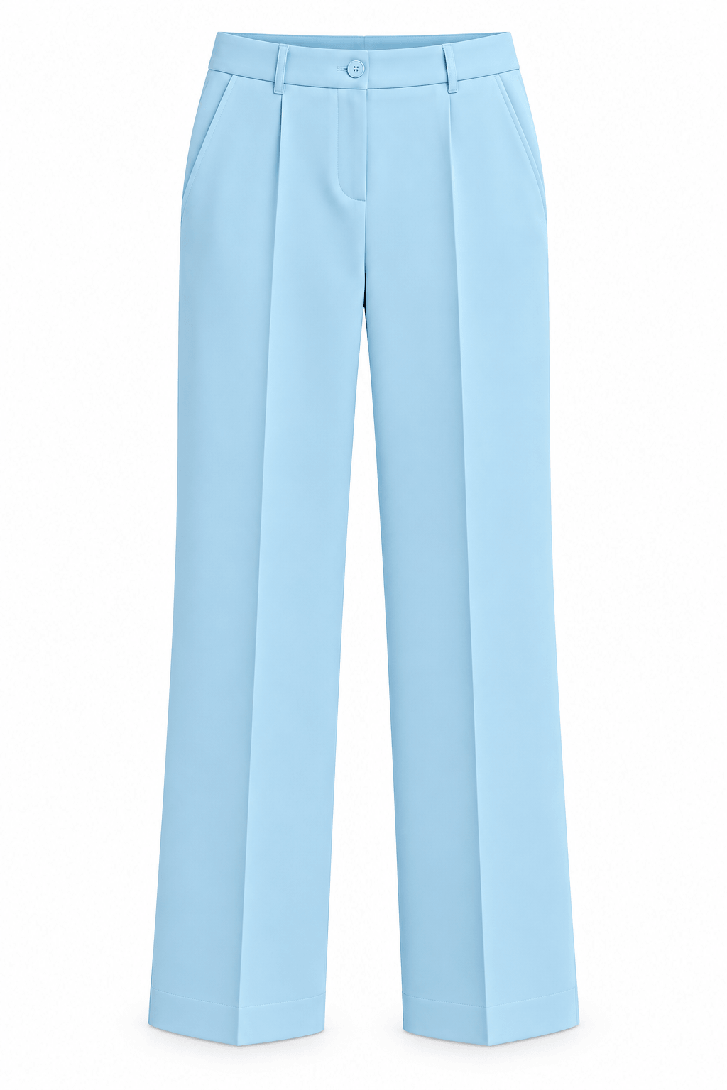 Pantalón de Vestir tela estructurada celeste