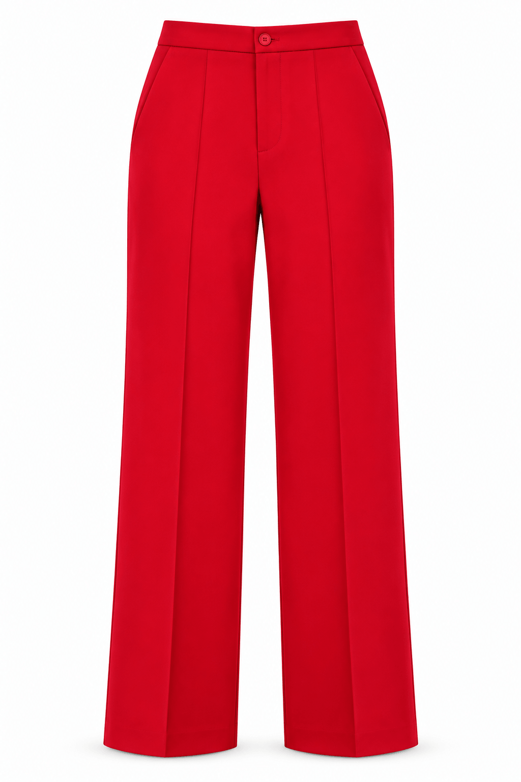 Pantalón de Vestir tela estructurada rojo