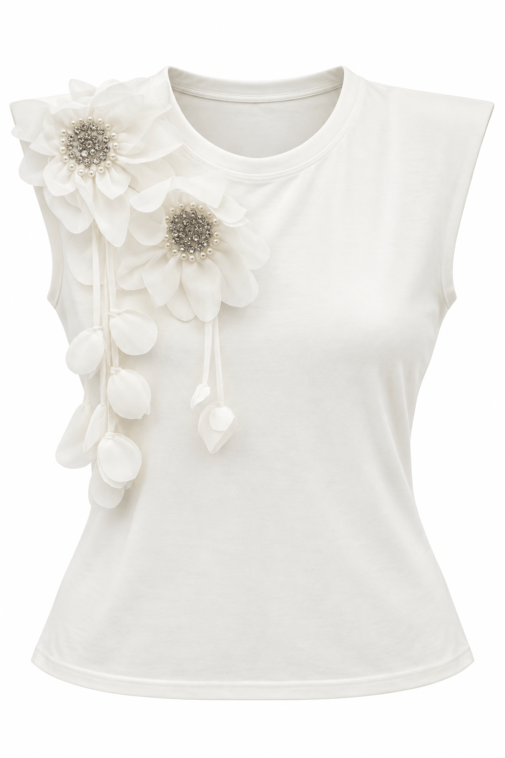 Blusa con Detalle de Flor 3D