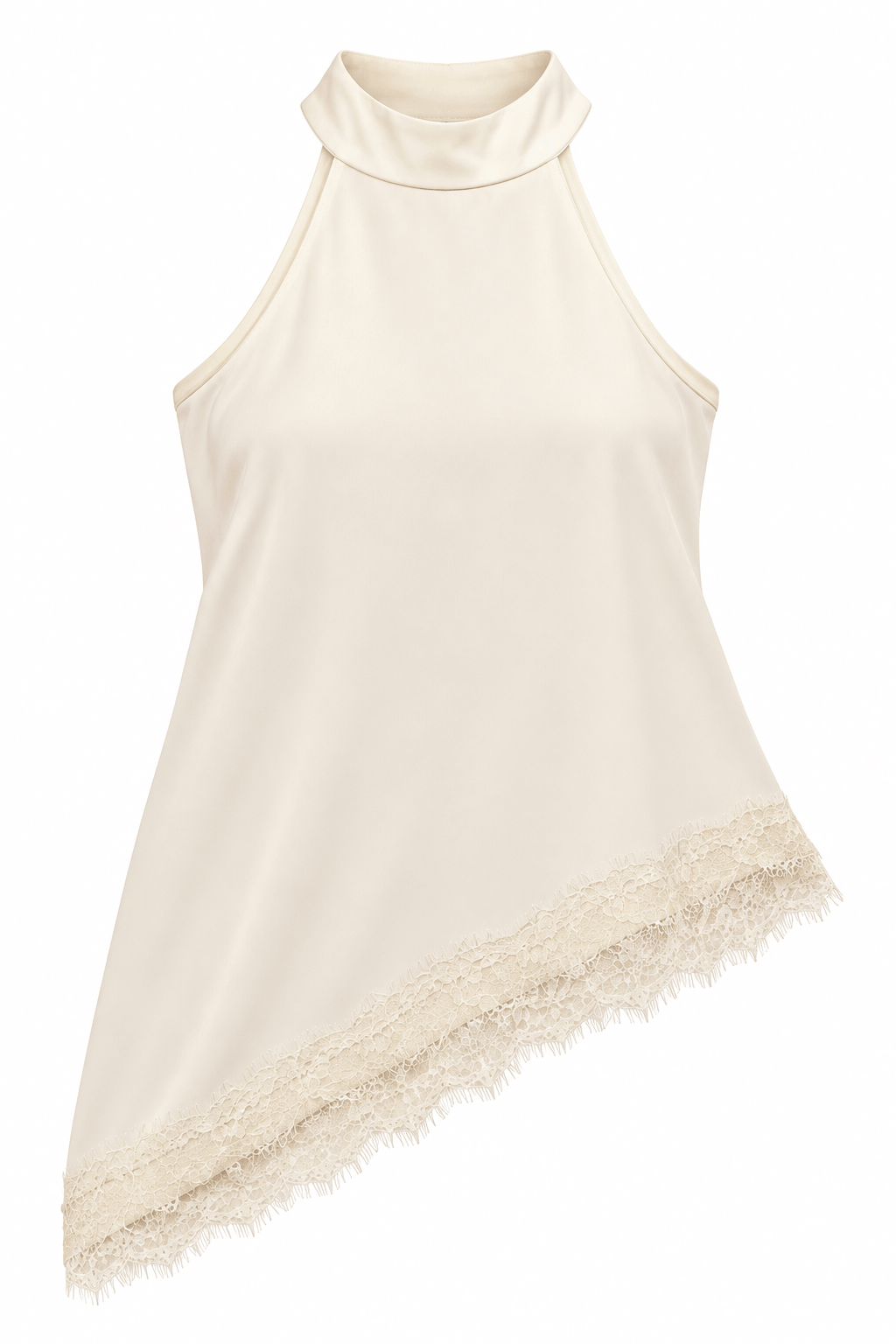 Blusa satín beige