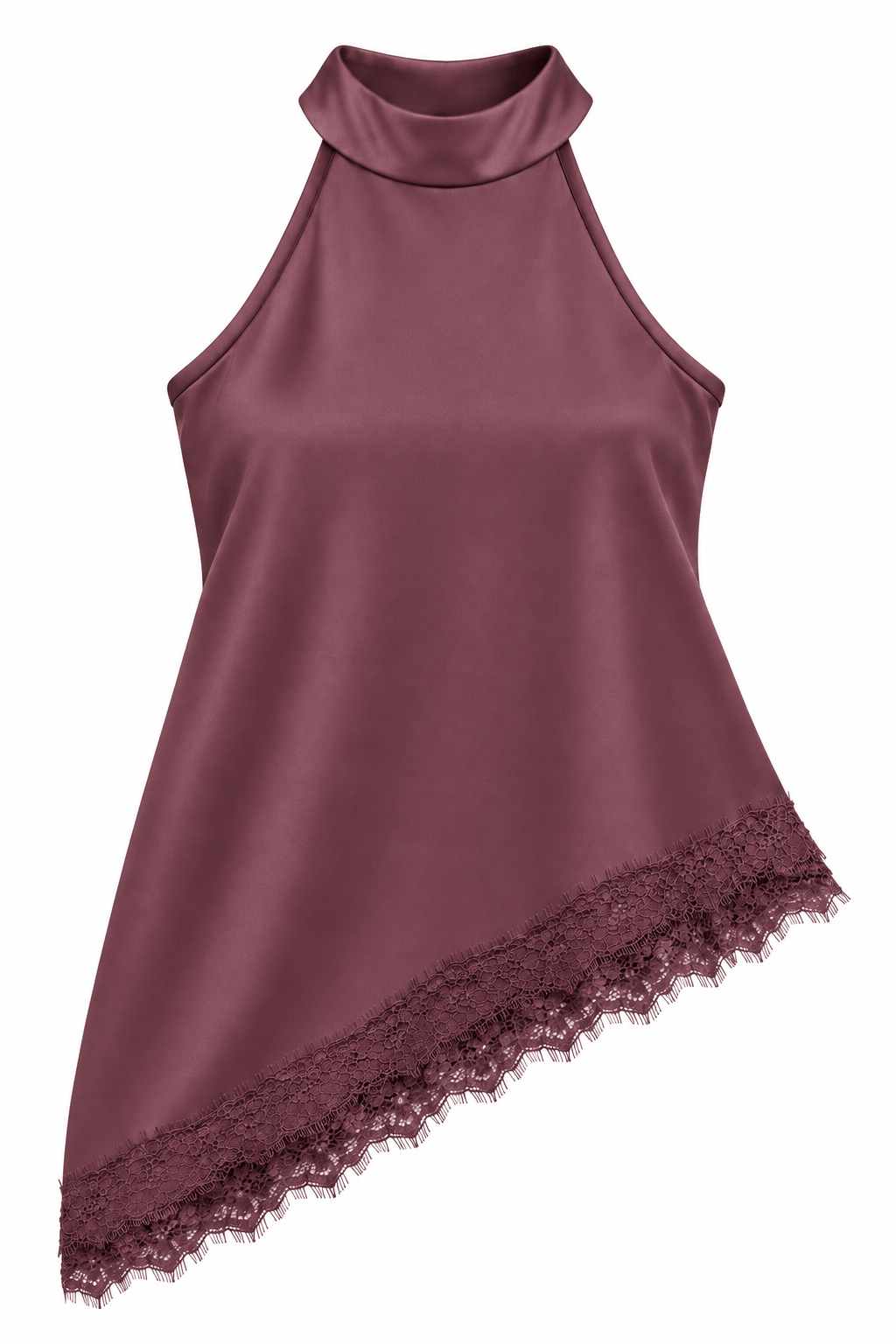 Blusa satín morada