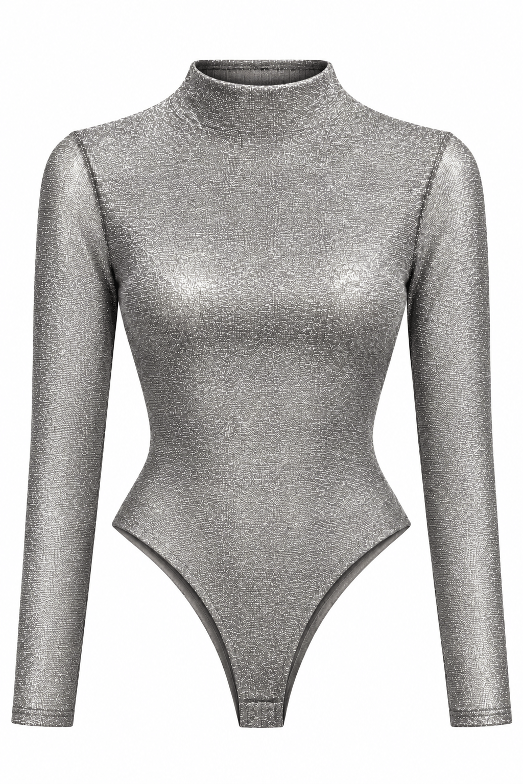 Bodysuit glitter plateado