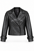 Jacket negra cuerina