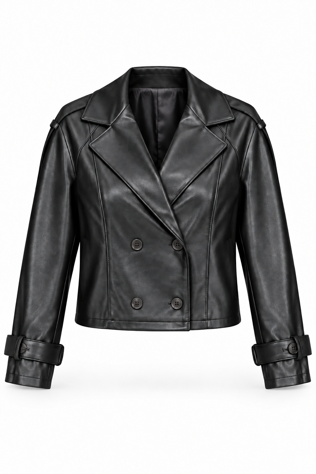 Jacket negra cuerina