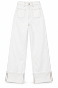 Jeans blanco Bolsas frontales