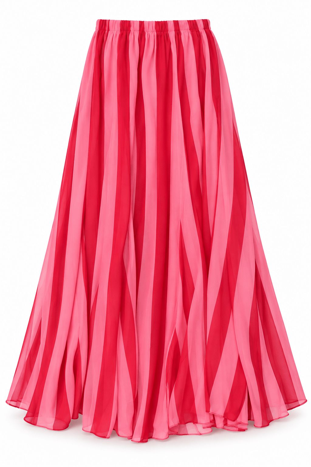 Falda de rayas fucsia con rosado