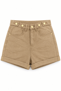 Short beige con broches