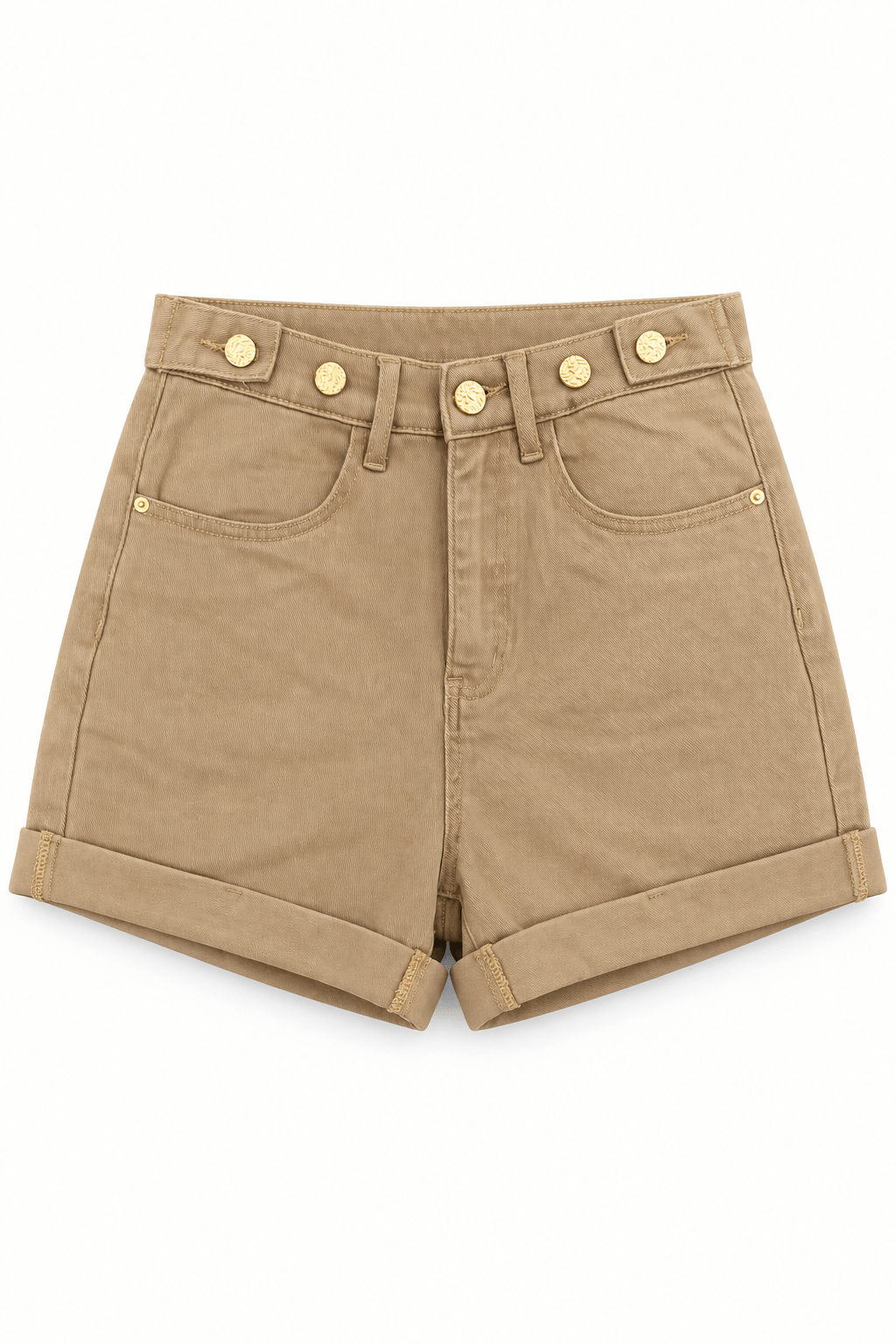 Short beige con broches