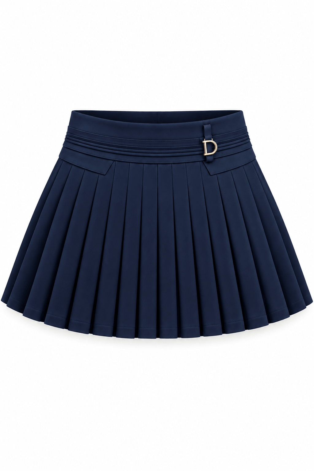Falda plisada bandage ajuste medio azul