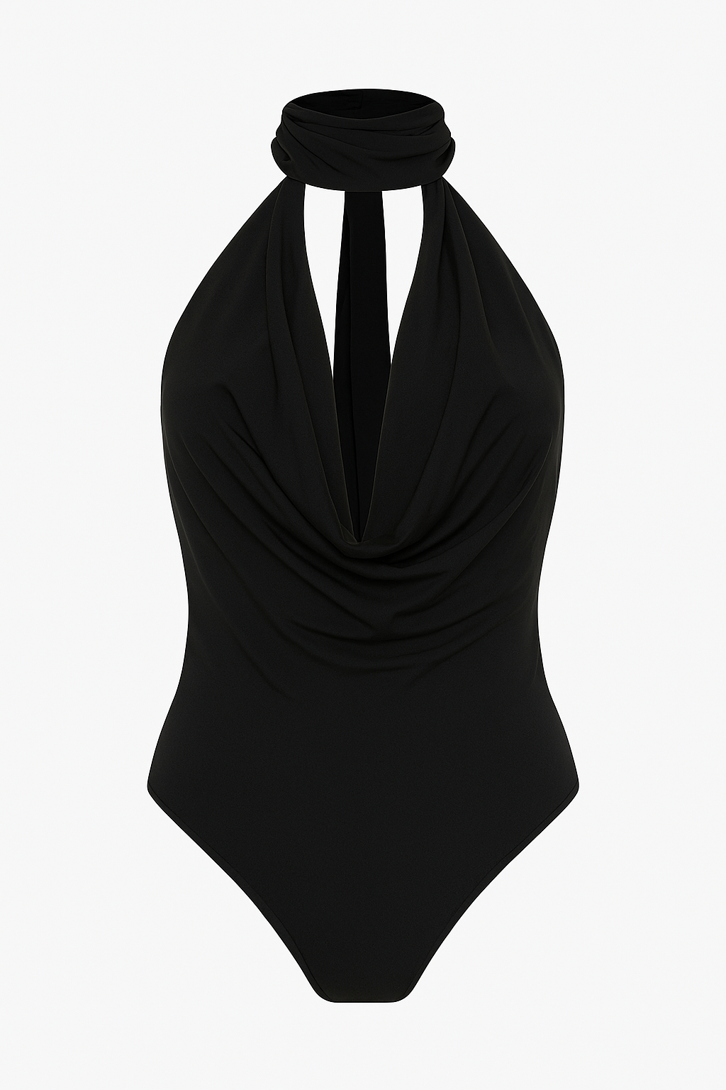 Bodysuit negro cuello cowl