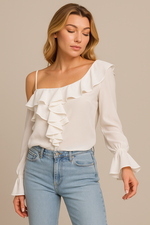 Blusa boho medio hombro